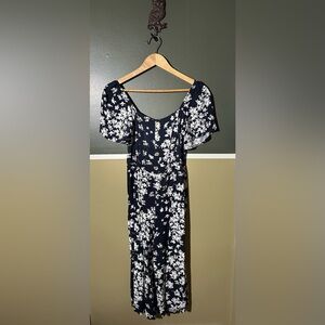 Luxology Navy and White Floral jumper